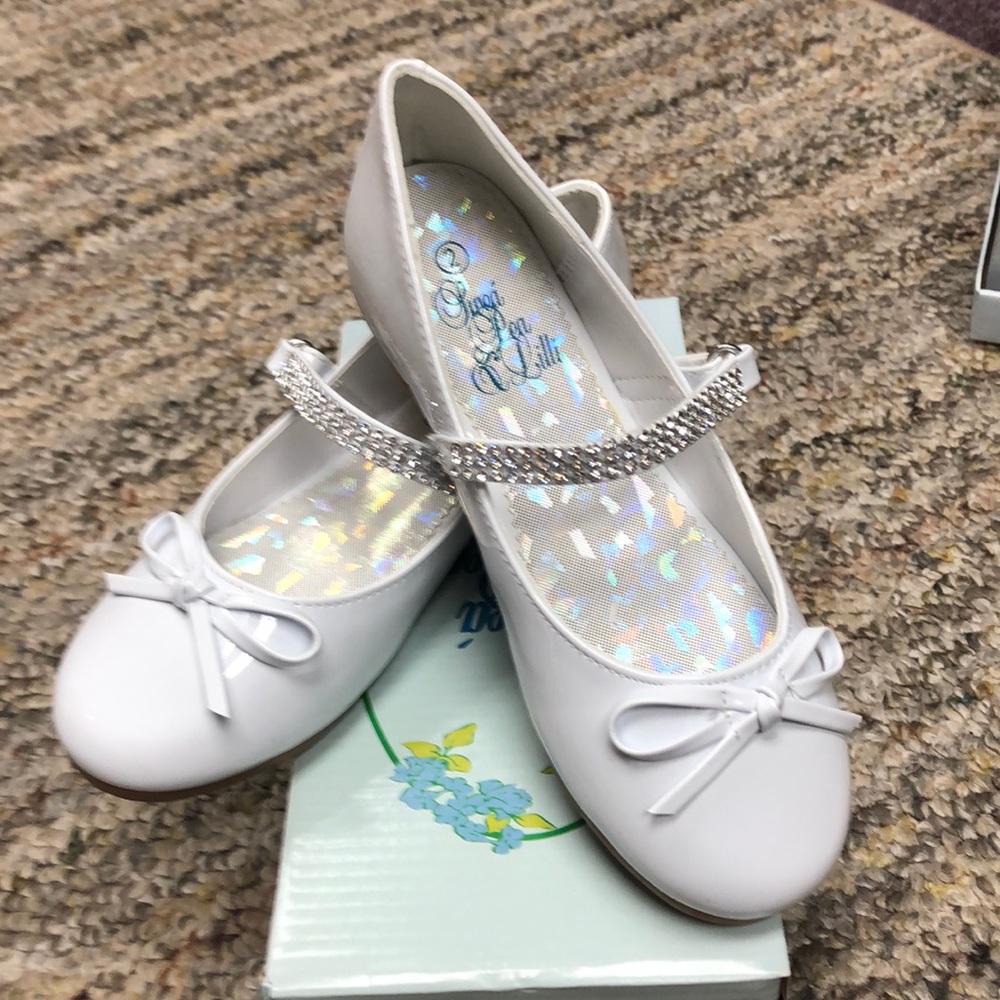 “Summer” Girl White Patent Dress Shoes